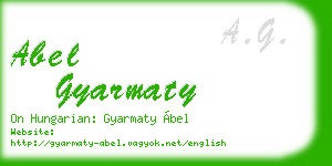 abel gyarmaty business card