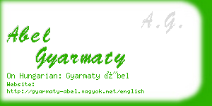 abel gyarmaty business card